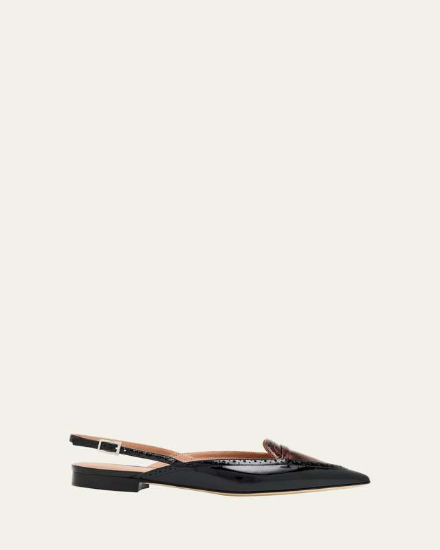 Laurie Pointed-Toe Slingback Ballerina Flats